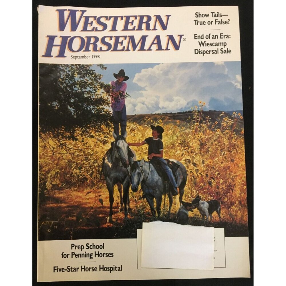 Western Horseman Magazine Sept. 1998 Vol. 63 No. 9